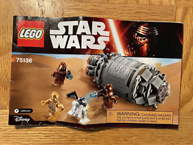 Lego Star Wars 75136 Droid Escape Pod Instruction Manual Only