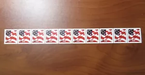 3631 37c Plate Number Flag Coil Strip of 10, S1111 with Back Number, MNH - Picture 1 of 4