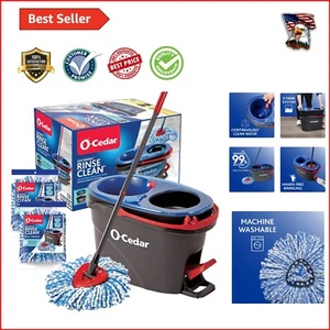 Patented Dual-Chamber Spin Mop with Clean Water Tank - Easy Floor Clean - Picture 1 of 12