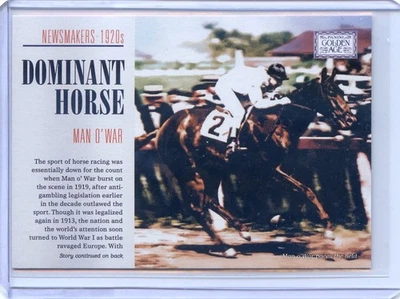 2014 Panini Golden Age Newsmakers Insert NO.3 Man o' War - Image 1 of 3