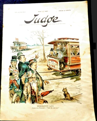 Judge, New York, May 21, 1892–Vol. 22, No.553, Political Satire, Magazine. - Image 1 of 4