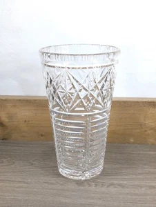 Jarrón vintage de cristal corte Royal Brierley con patrón Windsor de 30 cm de alto en muy buena condición - Imagen 1 de 11