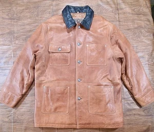 Madison Creek Outfitters Leather Chore Barn Coat Mens XL Western *Description - Picture 1 of 15