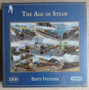 BNIB 1000 Piece Jigsaw - The Age of Steam - Barry Freeman By Gibsons - Picture 1 of 5