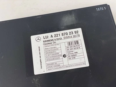 Блок управления бесключевым доступом 07–10 Mercedes W221 S550 CL550 CL600 S63 AMG от оригинального производителя - Изображение 1 из 4