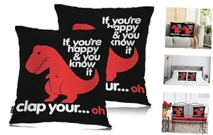 Decorative Throw Pillows Covers, Cute If You 18" x 18" (Pack of 1) Dinosaur - Picture 1 of 8