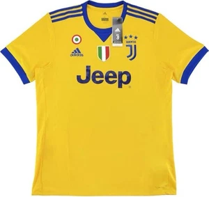 ADIDAS JUVENTUS SERIE A 2017-2018 AWAY SIZE M ORIGINAL JERSEY SHIRT YELLOW NOTAG - Picture 1 of 5