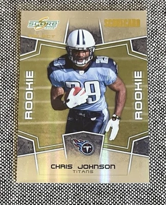 2008 Score Chris Johnson SCORECARD SSP ROOKIE CARD RC # 73 /100 !!!! Mr 2000 !!! - Image 1 of 2