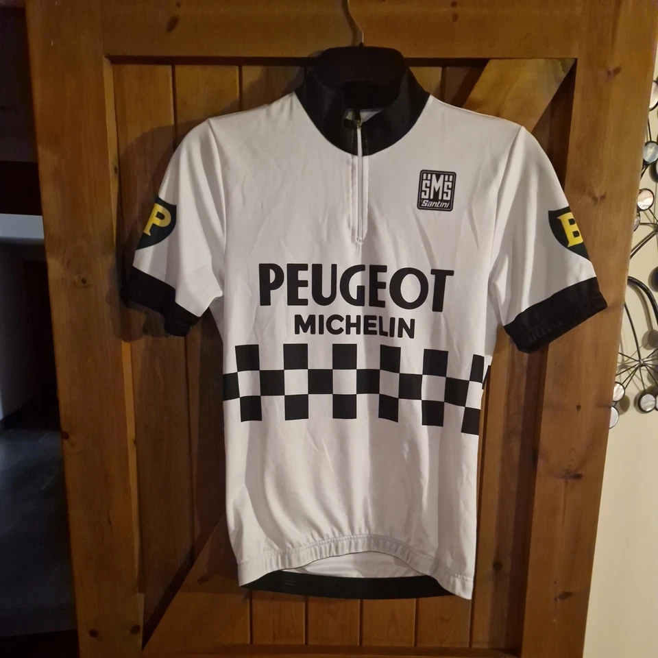 Santini Peugeot Michelin BP Retro Cycling Jersey - Image 1 of 4