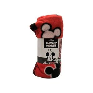 Disney Mickey Mouse Reisedecke 40x50 Fleece Überwurf rot schwarz Kinder weich kuschelig - Bild 1 von 4