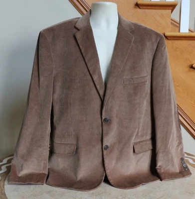 Saddlebred Heritage Corduroy Blazer Elbow Patch Jacket Brown Men Size 48R Coat - Image 1 of 4