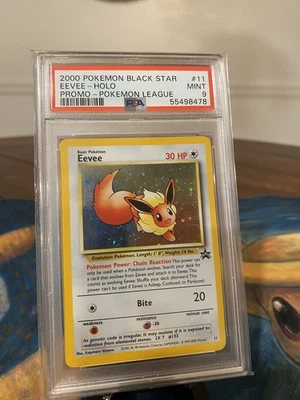 2000 Pokemon Black Star Promo Eevee Holo #11 PSA 9 Mint - Image 1 of 3