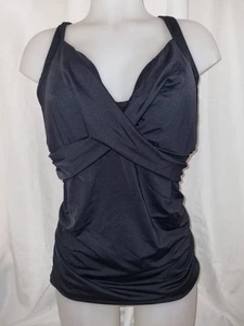 Gorgeous Black LANDS END Underwired Tankini Top Size 18 - Picture 1 of 3