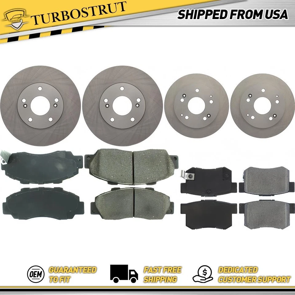 Kit de pastilhas de freio rotores de freio dianteiro e traseiro OE para 1998-2002 Honda Accord 3.0L - Imagem 1 de 1