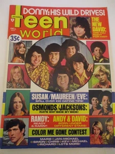 Randy Mantooth, David Cassidy, The Osmonds - Teen World Magazine 1973 - Foto 1 di 11