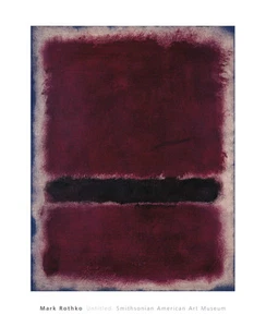 Untitled, 1963 by Mark Rothko Art Print Brown Maroon Abstract Poster 32x26 - Picture 1 of 1