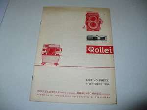 FOTOGRAFIA ROLLEI WERKE LISTINO PREZZI OTTOBRE 1964 - Picture 1 of 1