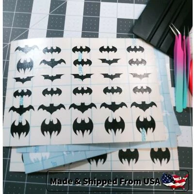 Batman Dark Knight Mini Logos Vinyl Stickers Decals Sheet - Image 1 of 2