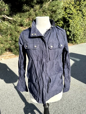 Sanctuary Jacket Extra Small Blue Utility Military Cargo Pockets Elbow Womens - Image 1 of 4