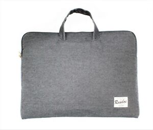 10 - 15.6 inch laptop tablet bag sleeve case Denim Grey Rawboe