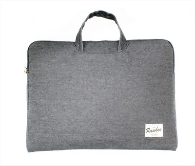 10 - 15.6 inch laptop tablet bag sleeve case Denim Grey Rawboe - Image 1 of 4