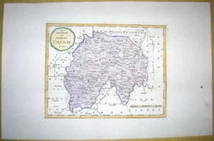 ca.1795 Mapa Reilly FRANCIA: Departamento CANTAL, AUVERNIA - Imagen 1 de 1