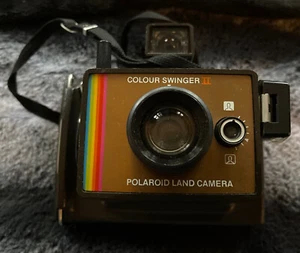 Retro Vintage Polaroid Land Camera Colour Swinger II RAINBOW STRIPE - Picture 1 of 3