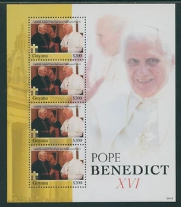 Guyana Scott #4018 MNH S/S Pope John Paul II and Cardinal Ratzinger CV$8+ - Picture 1 of 1