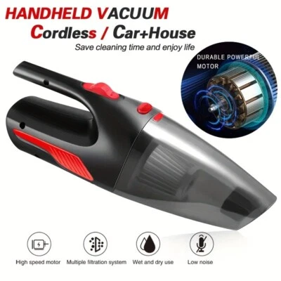 Portable Powerful Car Vacuum Wet&Dry Strong Handheld Cleaner Car Suction Vacuum - Image 1 of 4