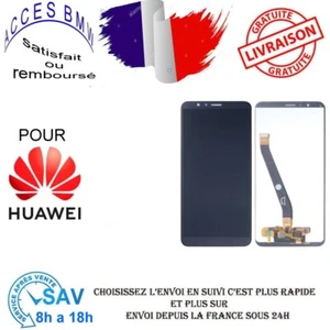 ECRAN LCD ++ VITRE TACTILE pour HUAWEI HONOR 7X noir  - Photo 1 sur 1