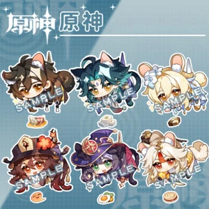 Genshin Impact Zhongli Morax Hutao Acrylic Keychain Key Ring Race Strap Cosplay - Picture 1 of 36
