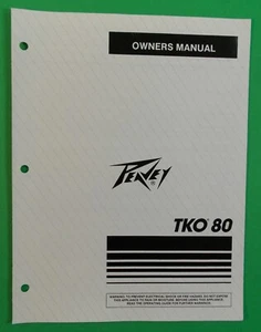 Amplificador de Bajo PEAVEY TKO 80 1989 Manual del Propietario de Fábrica Raro Original - Imagen 1 de 2