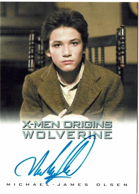 X-Men Origins Wolverine Autograph Auto Card Michael James Olsen as Young Victor - Image 1 of 2