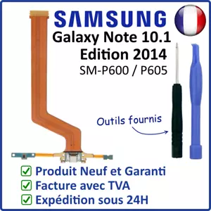NAPPE FLEX CONNECTEUR DE CHARGE DOCK SAMSUNG GALAXY NOTE 10.1 2014 SM-P600 P605 - Imagen 1 de 3