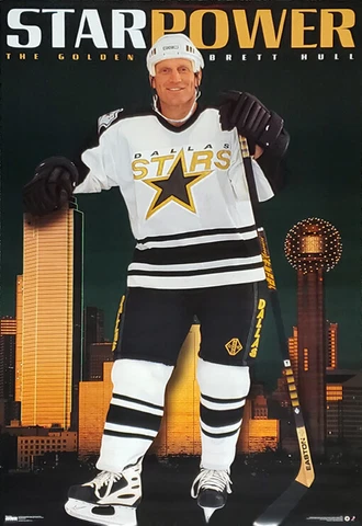 Brett Hull STAR POWER Dallas Stars 1998 Vintage Original NHL 23x35 POSTER Cover