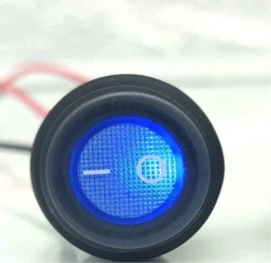 Marine 12V 15A ON/Off SPST Toggle Switch with Blue LED Indicator W/Harness Wires - Picture 1 of 5
