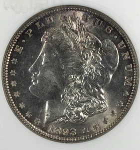 1893 Morgan Dollar 1.00. ANACS MS62. Super PQ! - Picture 1 of 5