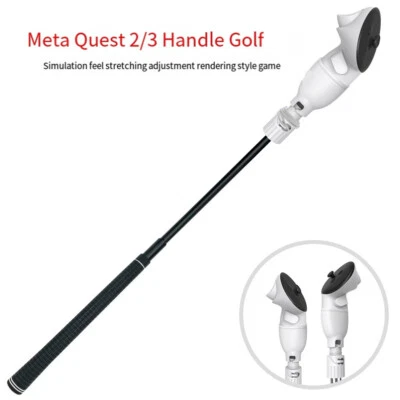 VR Controller Golf Club Handle Rod For Meta Quest 3/3S Oculus 2 Game Accessories