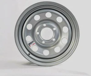 New 15 Inch 5 on 4.5 Silver Modular Trailer Wheel Rim - Picture 1 of 2
