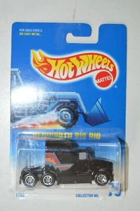 Hot Wheels Blue Card Kenworth Big Rig #76 Black 7 spoke wheels Diecast 1:64 - Picture 1 of 11