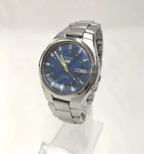 SEIKO 5 7S26-02F0 Automatic Men's Watch Blue Dial Analog From Japan - Picture 1 of 7