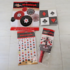 Hanging Casino Party Tissue Decoration Kit Paper Fans Napkins Decor Game Night