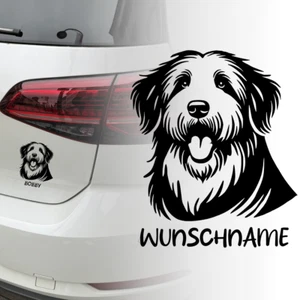 Auto Aufkleber | Old English Sheepdog Bobatail Hund | Personalisiert Sticker 672 - Bild 1 von 3