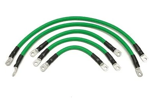 Schlägerauto Vorgänger Golfwagen Batteriekabel Set 4 Stärke 8 VOLT 2004 & GRÜN - Bild 1 von 1