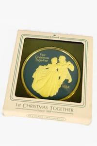 Vintage Collectible Hallmark First Christmas Together Dated 1984 Ornament Cameo - Picture 1 of 5