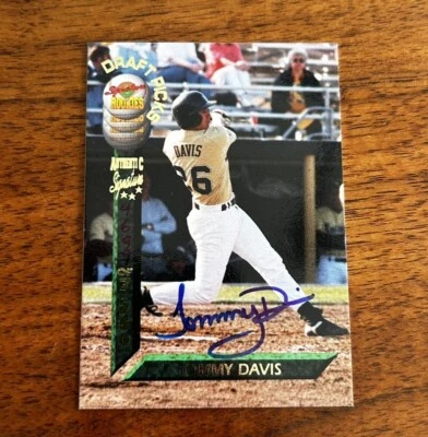1994 Signature Rookies Draft Picks Tommy Davis Autograph #’d /7750 Orioles - Image 1 of 2