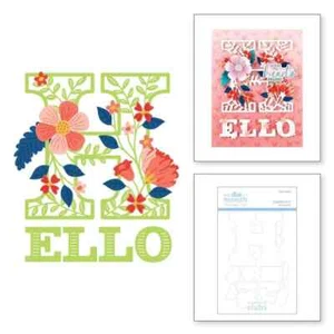 SPELLBINDERS Small Die of the Month Club Excl DOM-Nov23 Build a Card Hello - Picture 1 of 1