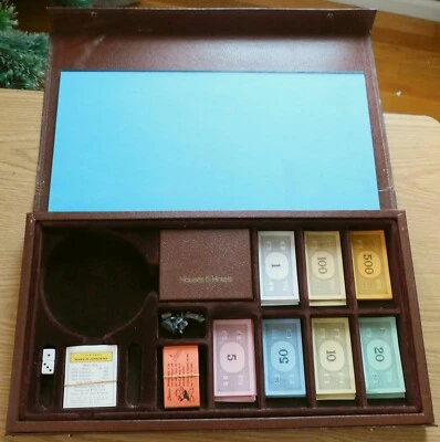 Juego de mesa Monopoly de colección con estuche marrón, copyright 1961 Foto 1 de 4