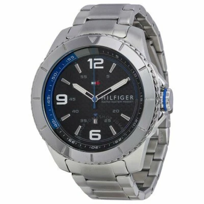 Tommy Hilfiger Reloj Hombre Acero Inoxidable NEGRO FIBRA CARBONO ESFERA CARA 1791002 Foto 1 de 4