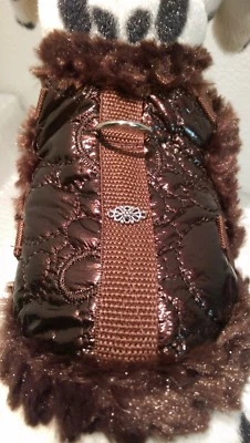 Softgeschirr warm braun  Brustgeschirr Hundegeschirr Chihuahua Halsband XS-M - Bild 1 von 4